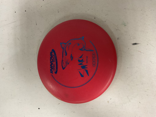Vist Large View of Product Image Which is Used Innova DX SHARK Disc Golf Mid Range Red