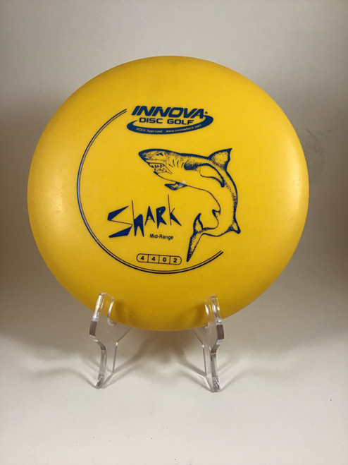Vist Large View of Product Image Which is Used Innova DX SHARK 147G Disc Golf Mid Range Yellow 150g