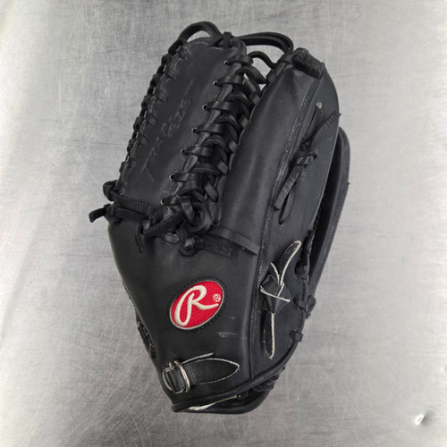 Vist Large View of Product Image Which is Used Rawlings PROTB24B BB/SB Glove RH Throw Black 12 3/4"