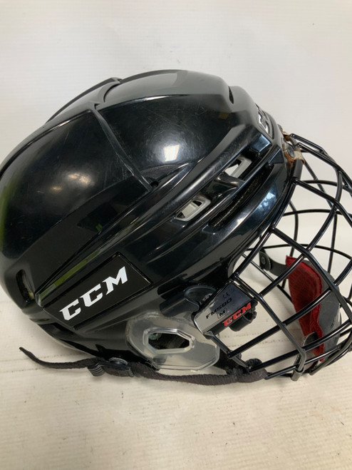 Vist Large View of Product Image Which is Used CCM TACKS 910 Helmet Cage Combo Black MD