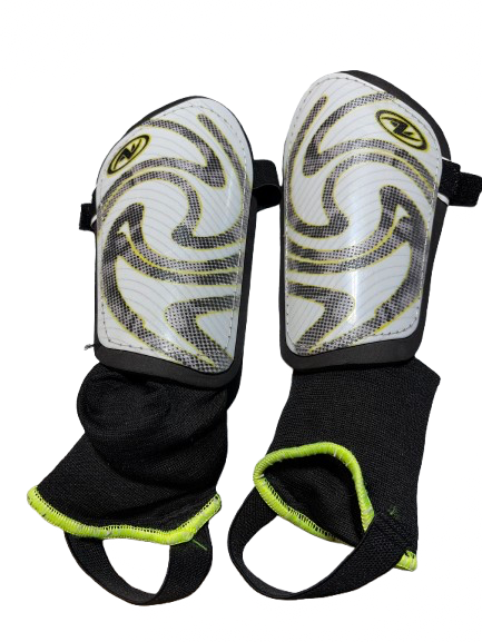 Vist Large View of Product Image Which is Used ATHLETIC WORKS SHIN GUARDS MD Soccer Shin Guards Junior Black MD
