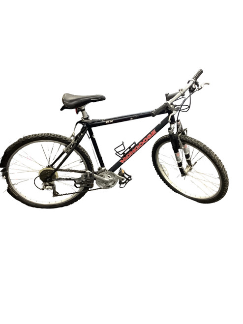 Vist Large View of Product Image Which is Used Mongoose DX Mountain Bike Mens Black 43-47cm - 17-18" - MD Frame