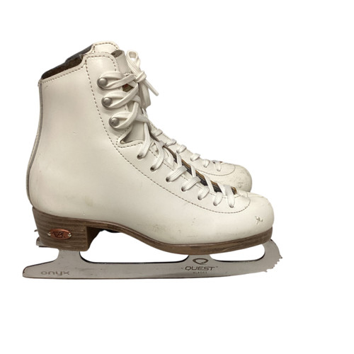 Vist Large View of Product Image Which is Used Riedell 33W Girls Figure Skate White Youth 13.0