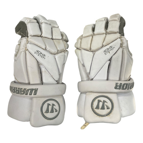 Vist Large View of Product Image Which is Used Warrior EVO GLOVES Lacrosse Gloves Mens White SM