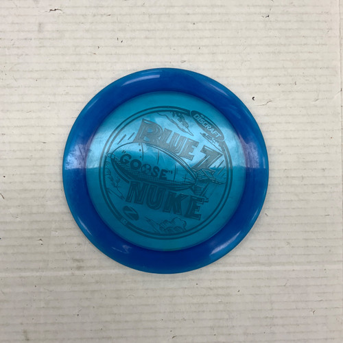 Vist Large View of Product Image Which is Used Discraft BLUE Z NUKE Disc Golf Driver Royal Blue 174g