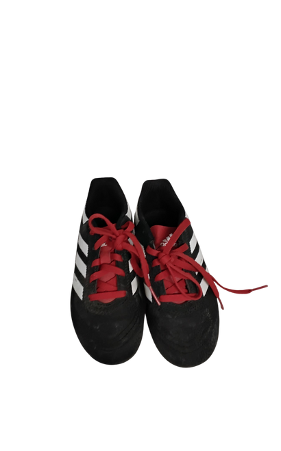 Vist Large View of Product Image Which is Used Adidas Soccer Indoor Shoes Red Youth 12.0