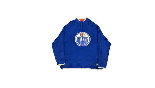 Vist Large View of Product Image Which is Used HALF ZIP KNIT SWEATER L.S. Sweatshirt M XL