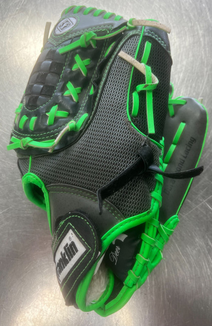 Vist Large View of Product Image Which is Used Franklin FASTPITCH PRO BB/SB Glove RH Throw Green 11"