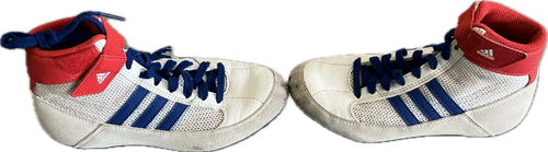 Vist Large View of Product Image Which is Used Adidas Wrestling Shoes White Junior 01