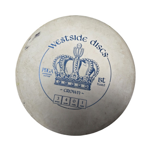 Vist Large View of Product Image Which is Used Westside CROWN BT HARD Disc Golf Putter White