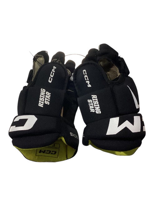 Vist Large View of Product Image Which is Used CCM RISING STAR Youth Gloves Black 9"