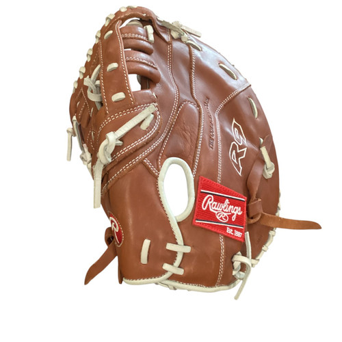 Vist Large View of Product Image Which is Used Rawlings R9 SERIES BB/SB First Base LH Throw Brown 12 1/2"