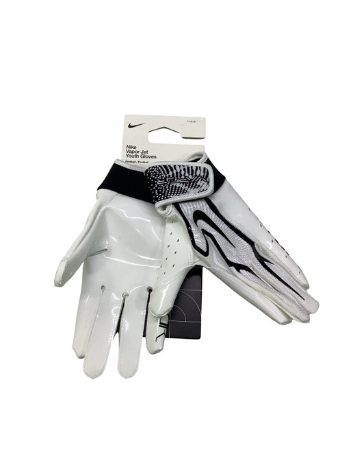 Vist Large View of Product Image Which is Used Nike VAPOR JET YOUTH FB GLOVES LARGE FB Gloves White LG