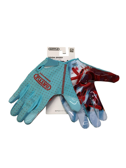 Vist Large View of Product Image Which is Used Battle Sports DOOM SPEED ADULT XL BLUE/RED GLOVES FB Gloves Carolina Blue XL