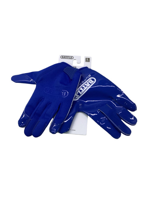 Vist Large View of Product Image Which is Used Battle Sports DOOM SPEED ADULT LARGE FB GLOVES RYL FB Gloves Royal Blue LG