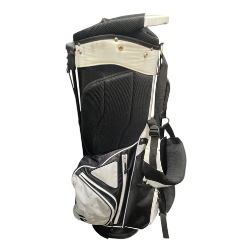 Vist Large View of Product Image Which is Used Pinemeadow COURIER 3 STD BAG WHT-BLK Mens Stand Bag White