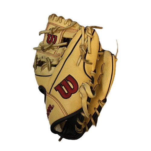Vist Large View of Product Image Which is Used Wilson A1000 BB/SB Glove RH Throw Tan 11"