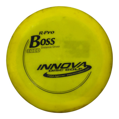 Vist Large View of Product Image Which is Used Innova R-PRO BOSS Disc Golf Driver Yellow 157g