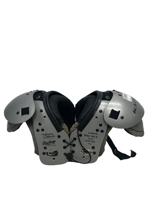 Vist Large View of Product Image Which is Used Rawlings VENTI LIGHT FB Shoulder Pads Grey SM