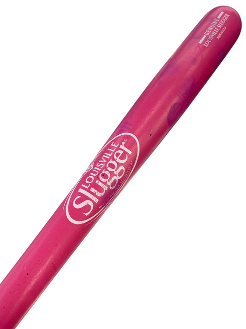 Vist Large View of Product Image Which is Used Louisville Slugger PINK GENUINE BB/SB Wood Bat 33"