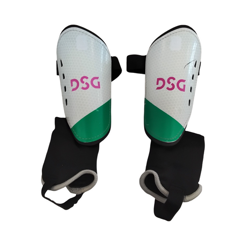 Vist Large View of Product Image Which is Used Dsg Soccer Shin Guards Junior White LG
