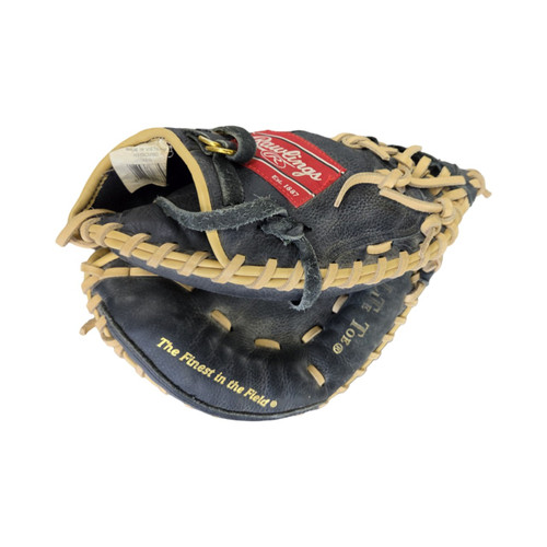 Vist Large View of Product Image Which is Used Rawlings HIGHLIGHT SERIES CATCHER MITT BB/SB Catchers RH Throw Black 31 1/2"