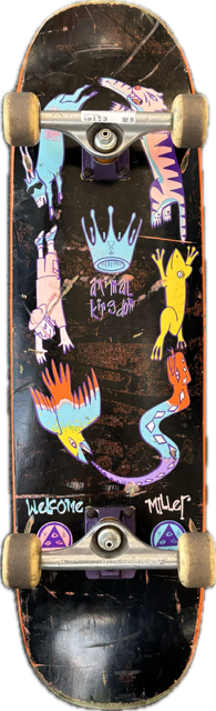 Vist Large View of Product Image Which is Used WELCOME ANIMAL KINGDOM Complete Skateboard Black 8 3/4"
