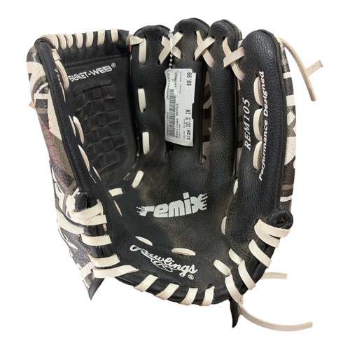 Vist Large View of Product Image Which is Used Rawlings REMIX BB/SB Glove RH Throw Black 10 1/2"