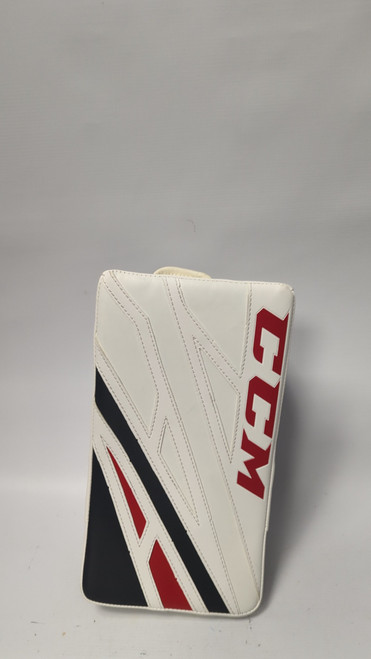 Vist Large View of Product Image Which is Used CCM E4.5 JR BLOCKER Junior Goalie Blocker White/Black/Red