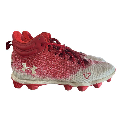 Vist Large View of Product Image Which is Used Under Armour Adult FB Cleats Red Senior 10.5