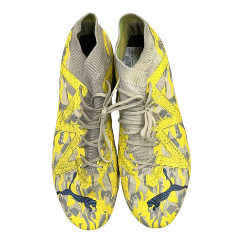 Vist Large View of Product Image Which is Used Puma Soccer Cleats Yellow Senior 10.5