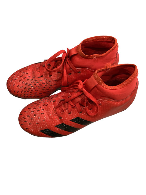Vist Large View of Product Image Which is Used Adidas Soccer Cleats Red Junior 03.5
