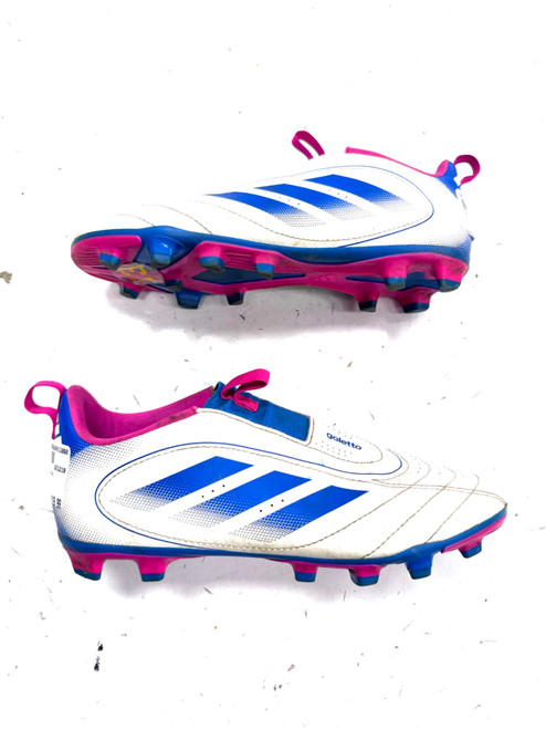 Vist Large View of Product Image Which is Used Adidas Soccer Cleats White Junior 04.5