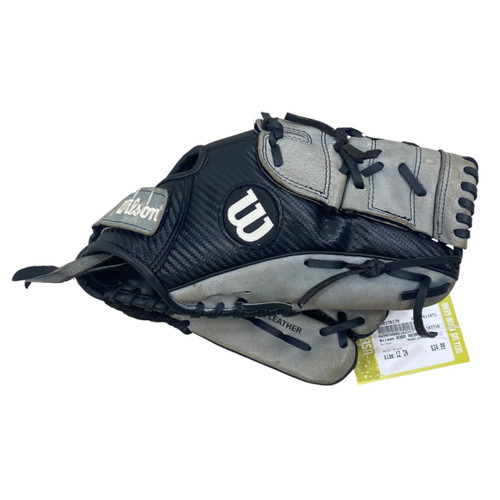 Vist Large View of Product Image Which is Used Wilson A360 A03RB2112 BB/SB Glove RH Throw Black 12"