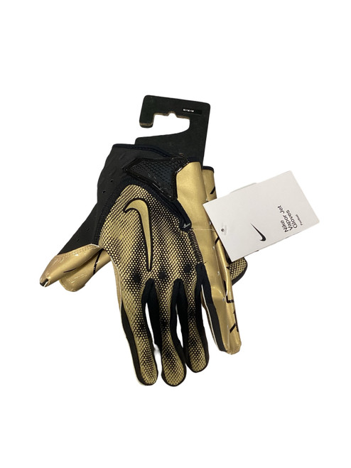 Vist Large View of Product Image Which is Used Nike VAPOR JET FB Gloves Black And Gold MD