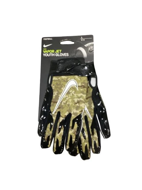 Vist Large View of Product Image Which is Used Nike YOUTH VAPOR JET FB Gloves Camouflage LG