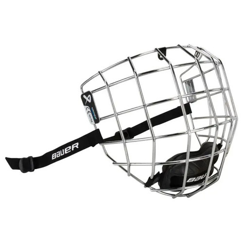 Vist Large View of Product Image Which is New Bauer CONTOUR FACEMASK Hockey Wire Mask Chrome XS