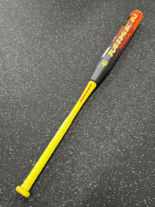 Vist Large View of Product Image Which is Used Miken NIW FREAK FIRE MSA6FKFL 25OZ BB/SB Slowpitch Bat 34"