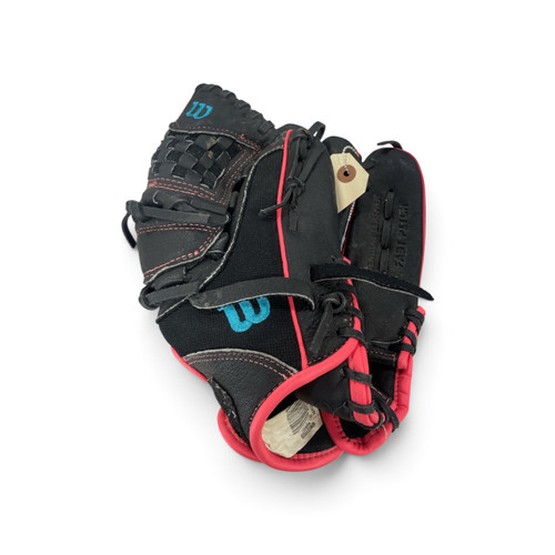Vist Large View of Product Image Which is Used Wilson 1125 BB/SB Glove RH Throw Pink And Black 11 1/2"