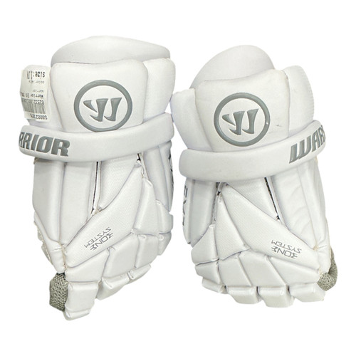 Vist Large View of Product Image Which is Used Warrior EVO Lacrosse Gloves Men White