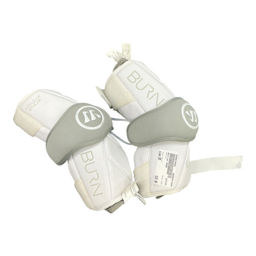 Vist Large View of Product Image Which is Used Warrior BURN Lacrosse Arm Pads/Guards White SM