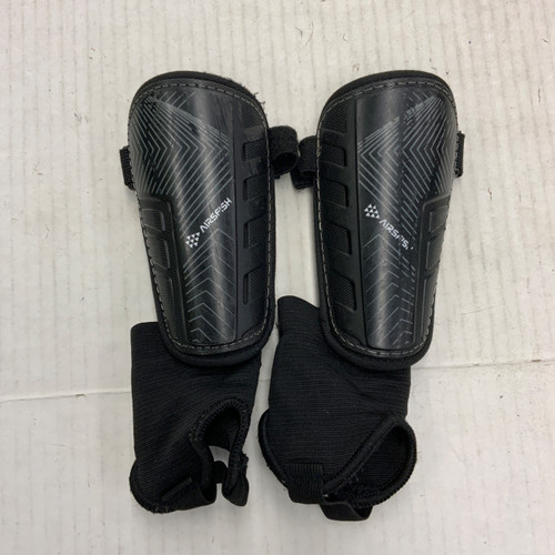 Vist Large View of Product Image Which is Used AIRSFISH Soccer Shin Guards Youth Black Youth