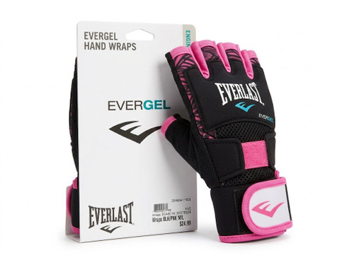 Vist Large View of Product Image Which is New Hand Wraps BLK/PNK M/L