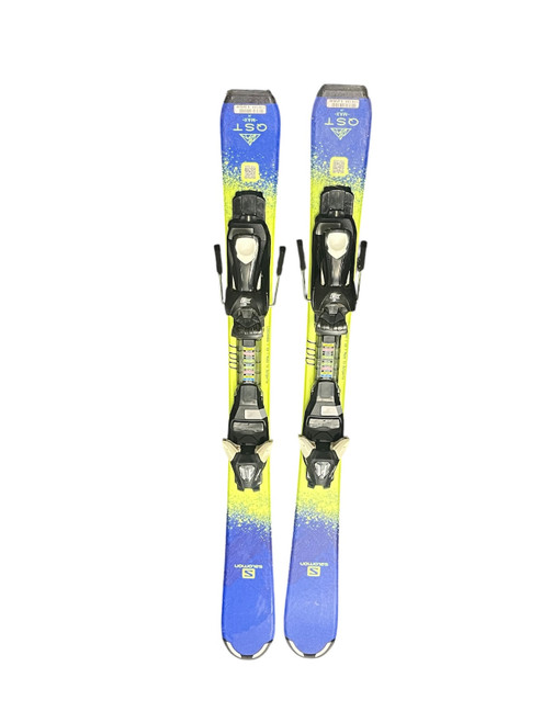 Vist Large View of Product Image Which is Used Salomon QST MAX JR SKIS Boys DH Ski/Binding Navy Blue 100 cm