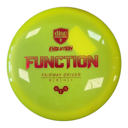 Vist Large View of Product Image Which is Used Discmania NEO FUNCTION Disc Golf Driver Yellow 176g