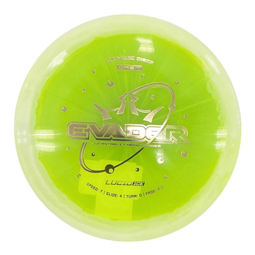 Vist Large View of Product Image Which is Used Dynamic Discs LUCID ICE EVADER Disc Golf Driver Yellow