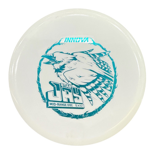 Vist Large View of Product Image Which is Used Innova STAR JAY Disc Golf Mid Range White