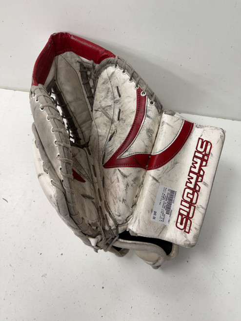 Vist Large View of Product Image Which is Used SIMMONS ULTRA LIGHT 4 Senior Goalie Catcher White And Red