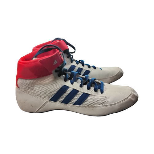 Vist Large View of Product Image Which is Used Adidas HVC Wrestling Shoes White Senior 8.5