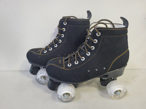 Vist Large View of Product Image Which is Used LIGHT UP Senior Roller Quad Skates Black Senior 8.5